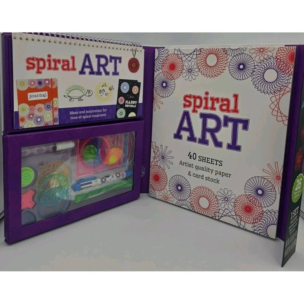 Spice Box Spiral Art Book Set 14 Piece Spiral Tools 26 Projects 07939 NEW